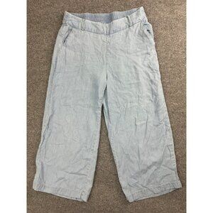 Telluride Clothing Company Pants Women's S Blue Chambray Wide Leg Elastic Waist